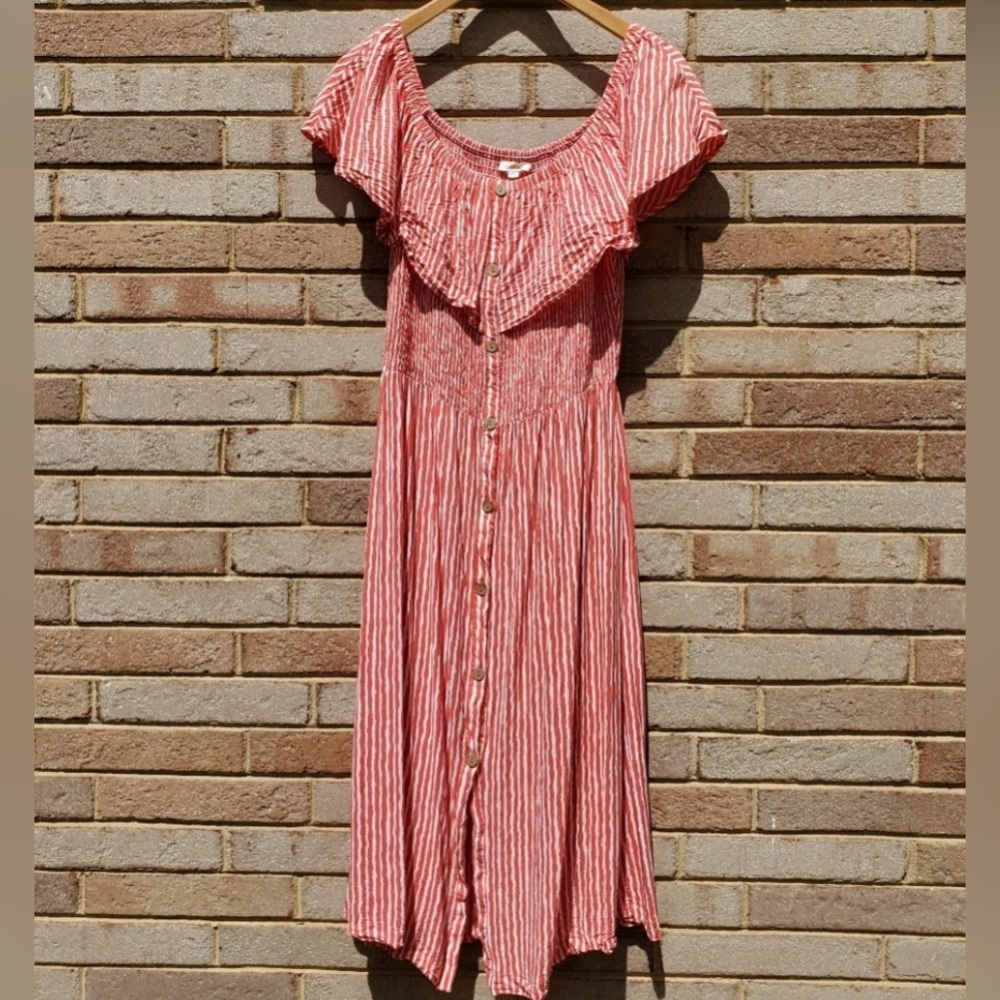 Oddy Smocked Off the Shoulder Dress - XL